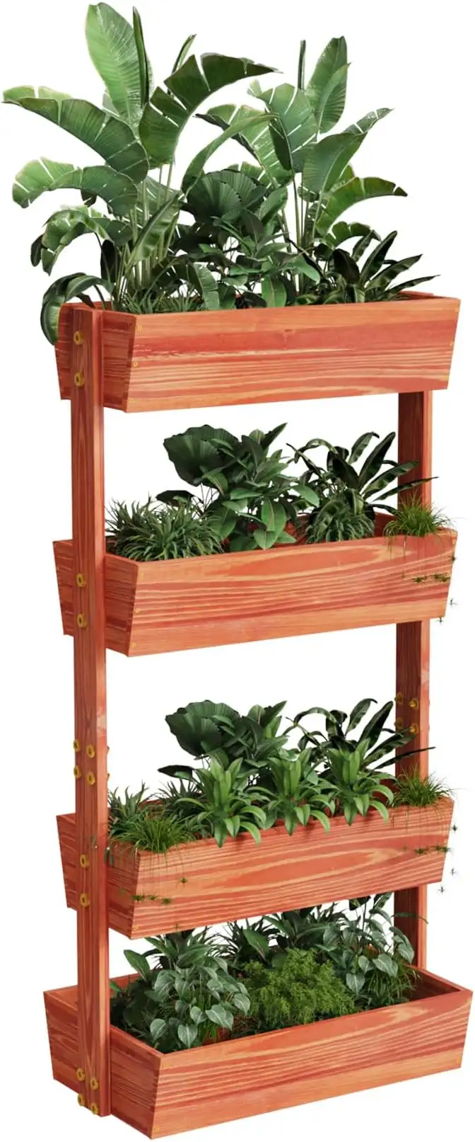 unho Jardinera Vertical de Madera: Huerto Urbano Ajustable Estantería