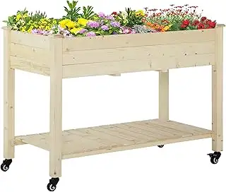 Outsunny Huerto Urbano Mesa de Cultivo 118x55x83 cm
